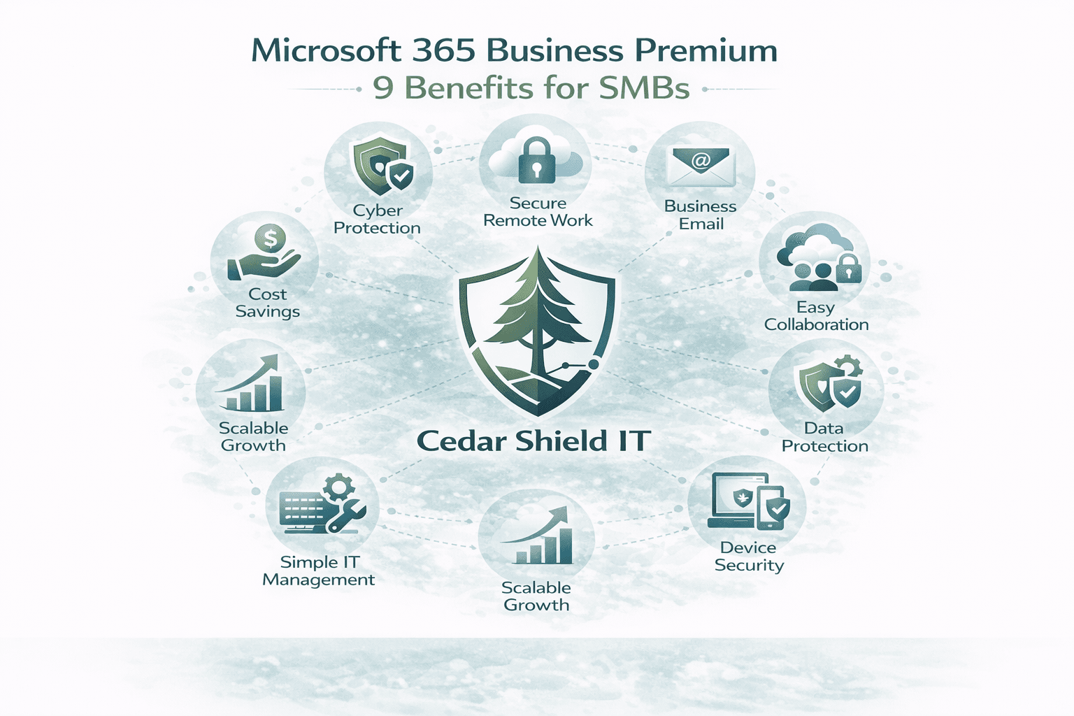Microsoft 365 Business Premium - 9 Benefits for SMBs (Cedar Shield IT)